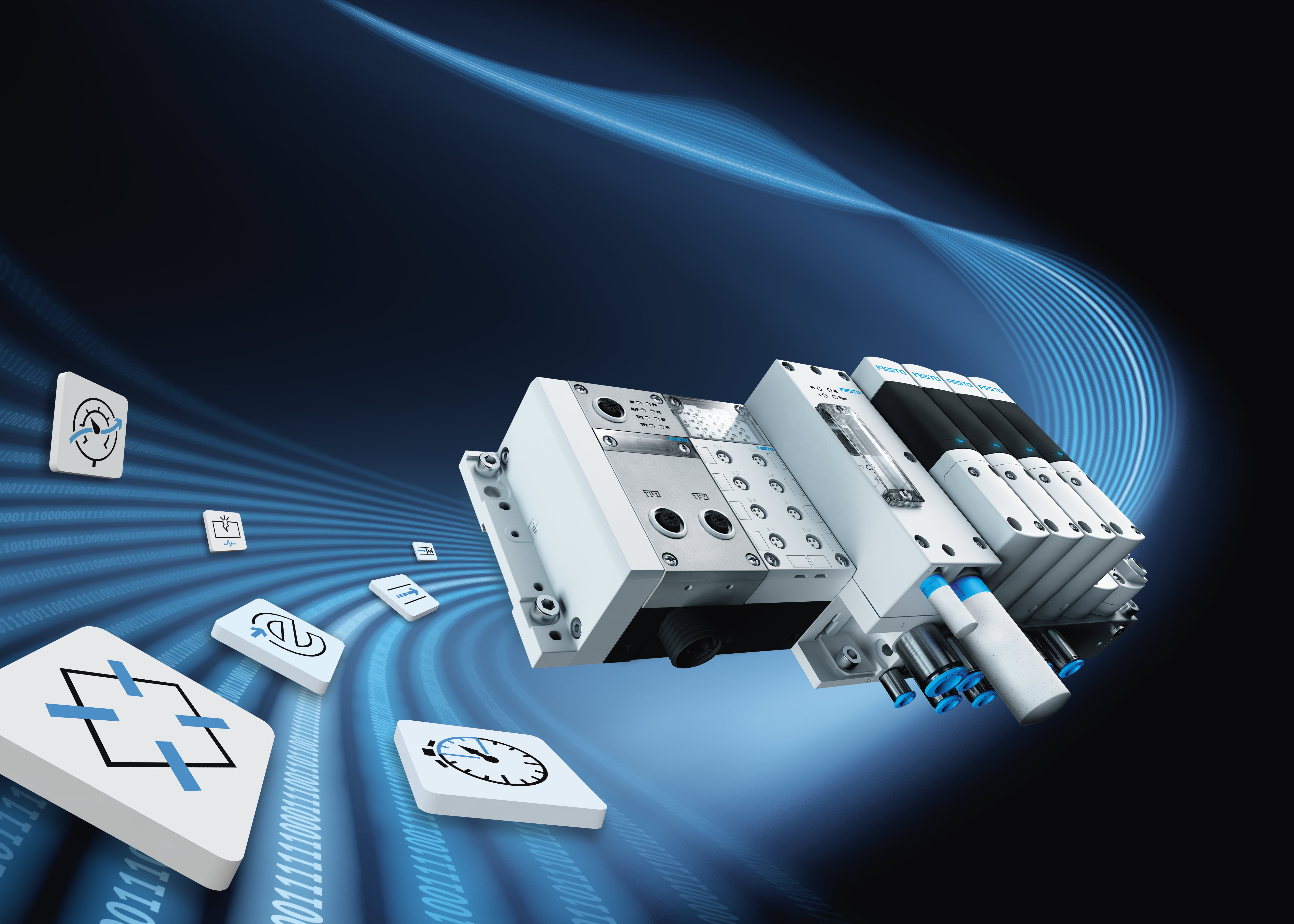 Festo 数字控制终端VTEM，引领气动技术的数字化时代。